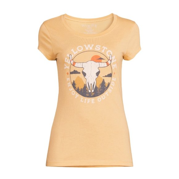 Tops - Yellowstone Golden Yellow Short Sleeved T-shirt Junior's Sz 3X (21) - WM93-3X